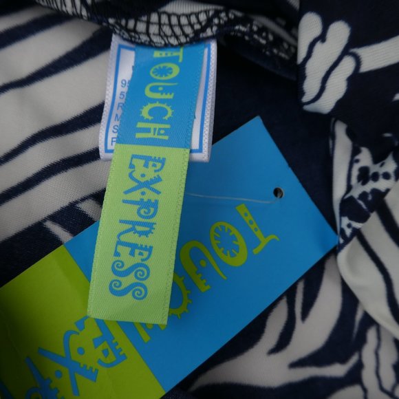 Resort Wear Navy Palazzo Pants NEW High Waist Ruched Tie Buckle Flare White L - Picture 9 of 11